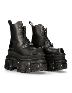 New Rock ANKLE BOOT IMPERFECT WITH LACES M-MILI083CCT-C4