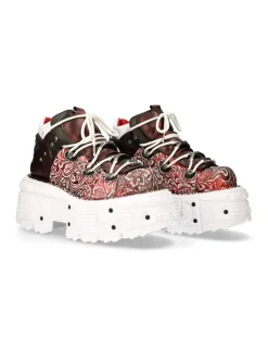 New Rock ANKLE BOOT IMPERFECT WITH LACES M-TANK106B-C3 Best