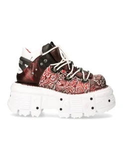 New Rock ANKLE BOOT IMPERFECT WITH LACES M-TANK106B-C3 Best