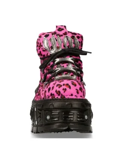 New Rock ANKLE BOOT ANIMAL PRINT IMPERFECT TANK WITH LACES M-MET011-C8 Online