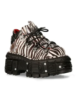 New Rock ANKLE BOOT ANIMAL PRINT IMPERFECT TANK WITH LACES M-MET011-C10 Outlet