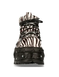 New Rock ANKLE BOOT ANIMAL PRINT IMPERFECT TANK WITH LACES M-MET011-C10 Outlet
