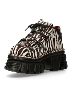 New Rock ANKLE BOOT ANIMAL PRINT TOWER WITH LACES M-MET011-C9 New
