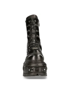 New Rock ANKLE BOOT BLACK IMPERFECT M-TANK005C-C1 Sale