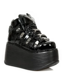 New Rock ANKLE BOOT BLACK NEW WITH LACES M-TANK006C-C7 Online