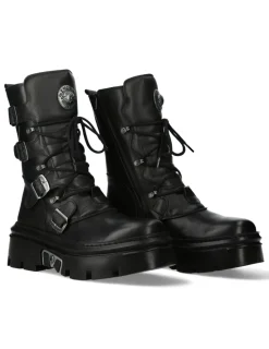 New Rock ANKLE BOOT BLACK REACTOR M-WALL373-S13 Best