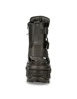 New Rock ANKLE BOOT BLACK TANK M-BIOS107-V1 New