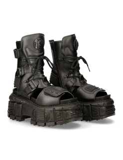 New Rock ANKLE BOOT BLACK TANK M-BIOS107-V3 Outlet