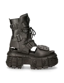 New Rock ANKLE BOOT BLACK TANK M-BIOS107-V3 Outlet