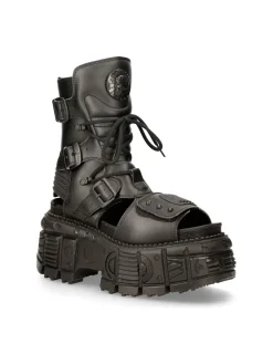 New Rock ANKLE BOOT BLACK TANK M-BIOS107-V3 Outlet