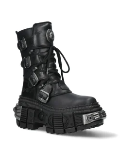 New Rock ANKLE BOOT BLACK TANK M-WALL373-C2