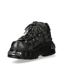 New Rock ANKLE BOOT BLACK TOWER WITH LACES M-106PHSC-V2 Sale
