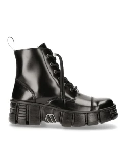 New Rock ANKLE BOOT BLACK TOWER WITH LACES M-WALL005N-C6