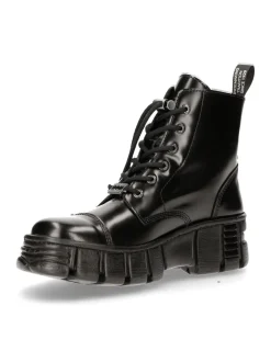 New Rock ANKLE BOOT BLACK TOWER WITH LACES M-WALL005N-C6