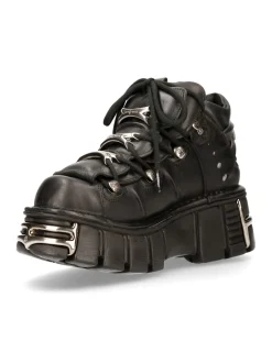 New Rock ANKLE BOOT BLACK TOWER WITH LACES M-106-S1
