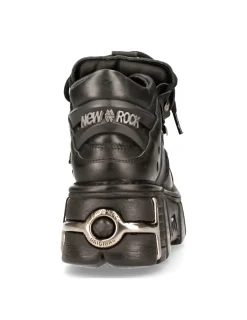 New Rock ANKLE BOOT BLACK TOWER WITH LACES M-106-S1