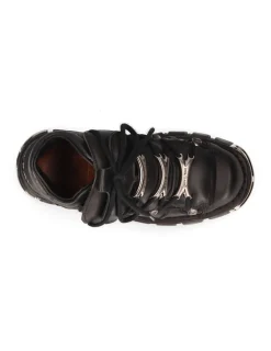 New Rock ANKLE BOOT BLACK TOWER WITH LACES M-106-S1
