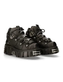 New Rock ANKLE BOOT BLACK TOWER WITH LACES M-106-VS1 Sale