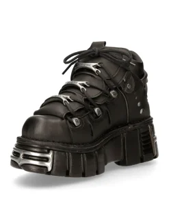 New Rock ANKLE BOOT BLACK TOWER WITH LACES M-106-VS1 Sale