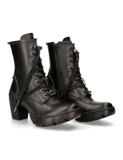 New Rock ANKLE BOOT BLACK WITH LACES M-TRCASCO007-V2 New