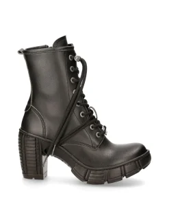 New Rock ANKLE BOOT BLACK WITH LACES M-TRCASCO007-V2 New