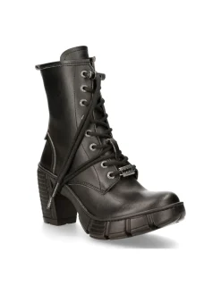 New Rock ANKLE BOOT BLACK WITH LACES M-TRCASCO007-V2 New