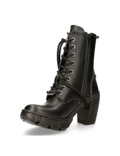New Rock ANKLE BOOT BLACK WITH LACES M-TRCASCO007-V2 New