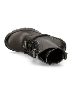 New Rock ANKLE BOOT BLACK WITH LACES M-TRCASCO007-V2 New