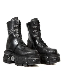New Rock BOOT BLACK IMPERFECT M-TANK009-C1 Discount