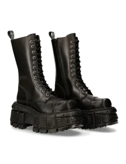 New Rock BOOT BLACK IMPERFECT WITH LACES M-MILI211-S15 Discount