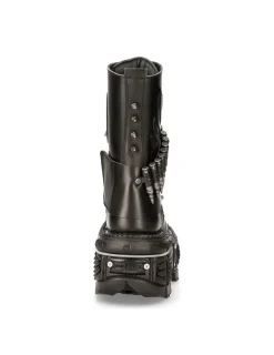 New Rock BOOT BLACK IMPERFECT WITH LACES M-297-C4 New