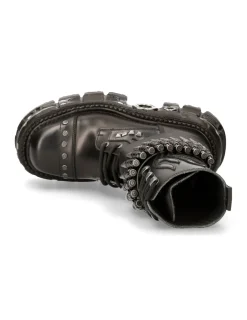 New Rock BOOT BLACK IMPERFECT WITH LACES M-297-C4 New