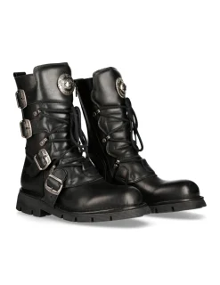 New Rock BOOT BLACK PLANING WITH LACES M-1473-S1 Hot
