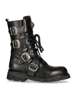 New Rock BOOT BLACK PLANING WITH LACES M-1473-S1 Hot