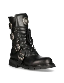 New Rock BOOT BLACK PLANING WITH LACES M-1473-S1 Hot