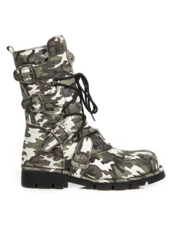 New Rock BOOT BLACK PLANING WITH LACES M-1473-S36