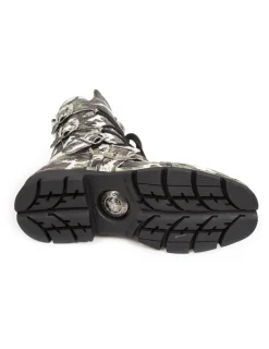 New Rock BOOT BLACK PLANING WITH LACES M-1473-S36