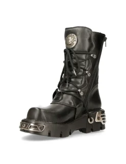 New Rock BOOT BLACK REACTOR WITH BUCKLES AND LACES M-391-S1 Best