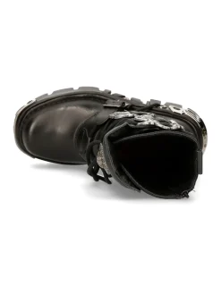 New Rock BOOT BLACK REACTOR WITH BUCKLES AND LACES M-391-S1 Best