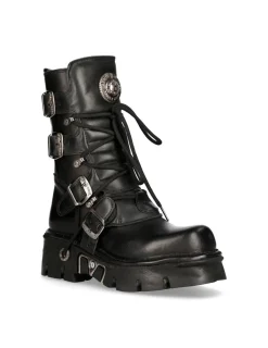 New Rock BOOT BLACK REACTOR WITH LACES M-373-S29 Best