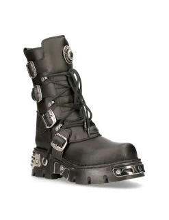 New Rock BOOT BLACK REACTOR WITH LACES M-373-S7 Hot