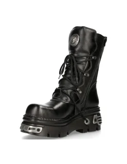 New Rock BOOT BLACK REACTOR WITH LACES M-373-S4 Sale