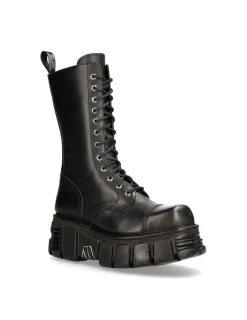 New Rock BOOT BLACK TOWER WITH LACES M-MILI211-C14 Discount
