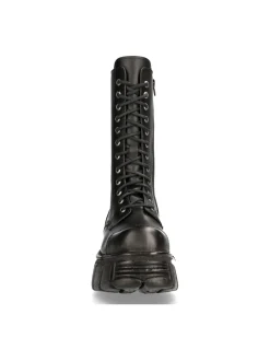 New Rock BOOT BLACK TOWER WITH LACES M-MILI211-C14 Discount