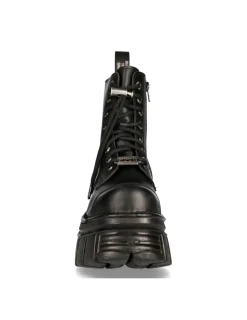 New Rock BOOT BLACK TOWER WITH LACES M-NEWMILI083-S21 Hot