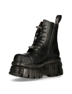 New Rock BOOT BLACK TOWER WITH LACES M-NEWMILI083-S21 Hot