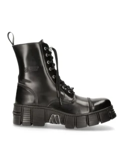 New Rock BOOT BLACK TOWER WITH LACES M-WALL126N-C1 Clearance