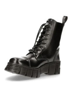 New Rock BOOT BLACK TOWER WITH LACES M-WALL126N-C1 Clearance