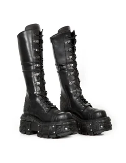 New Rock HIGH BOOT IMPERFECT WITH LACES M-TANK004-C5 Hot
