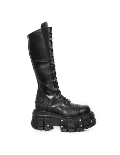 New Rock HIGH BOOT IMPERFECT WITH LACES M-TANK004-C5 Hot